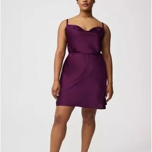 torrid Plum Satin Mini Dress